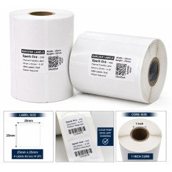 BARCODE 25MM X 25MM 4 UPS 3000 LABELS